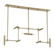 Uttermost Cadre 14 Light Modern Linear Pendant in Antique Brass