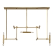 Uttermost Cadre 14 Light Modern Linear Pendant in Antique Brass