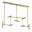 Uttermost Cadre 14 Light Modern Linear Pendant in Antique Brass