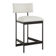 Uttermost Apsley Black Counter Stool in White