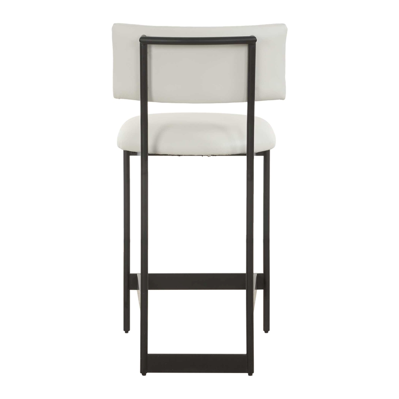 uttermost apsley black counter stool in white