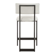 Uttermost Apsley Black Counter Stool in White