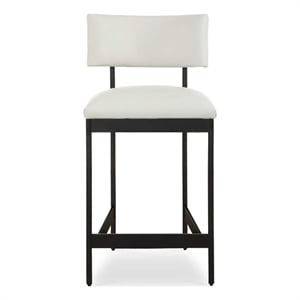 Uttermost Apsley Black Counter Stool in White