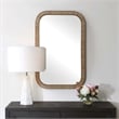 Uttermost Farmhouse Rectangular Wall Mirror in Brown
