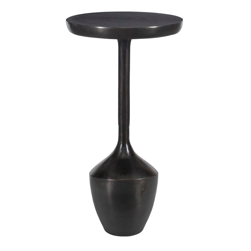 Uttermost Aluminum Accent Table in Brown