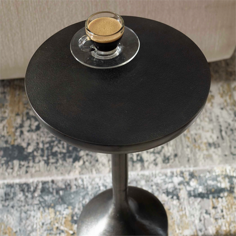 Uttermost Aluminum Accent Table in Brown