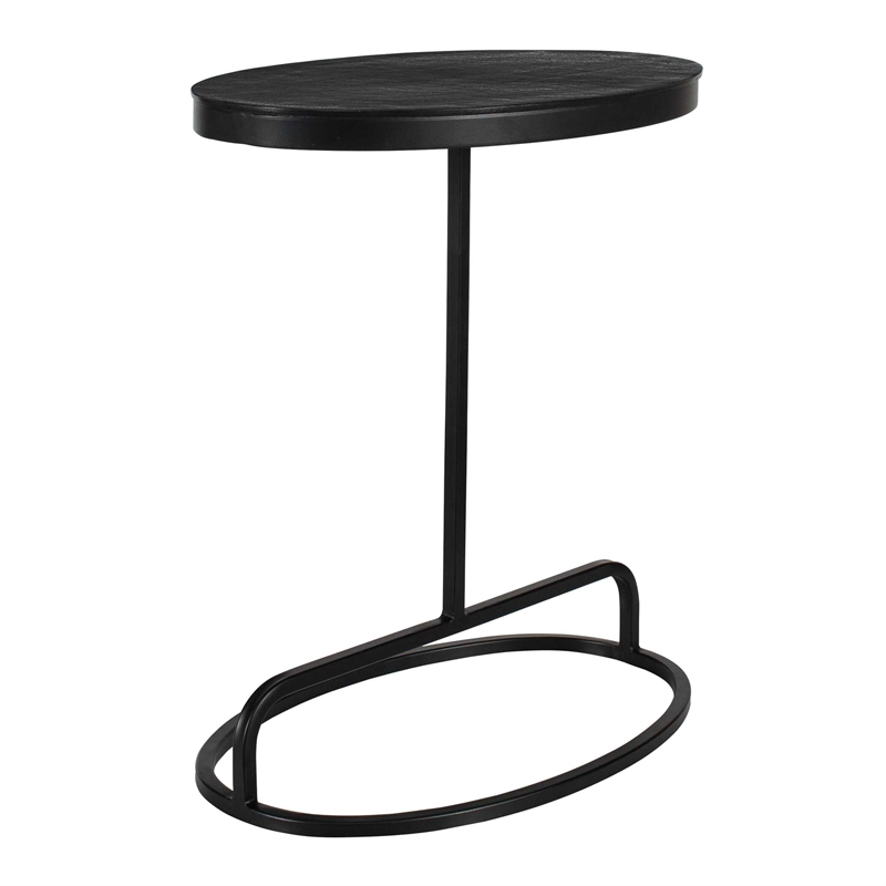 Uttermost Aluminum and Iron Accent Table in Black