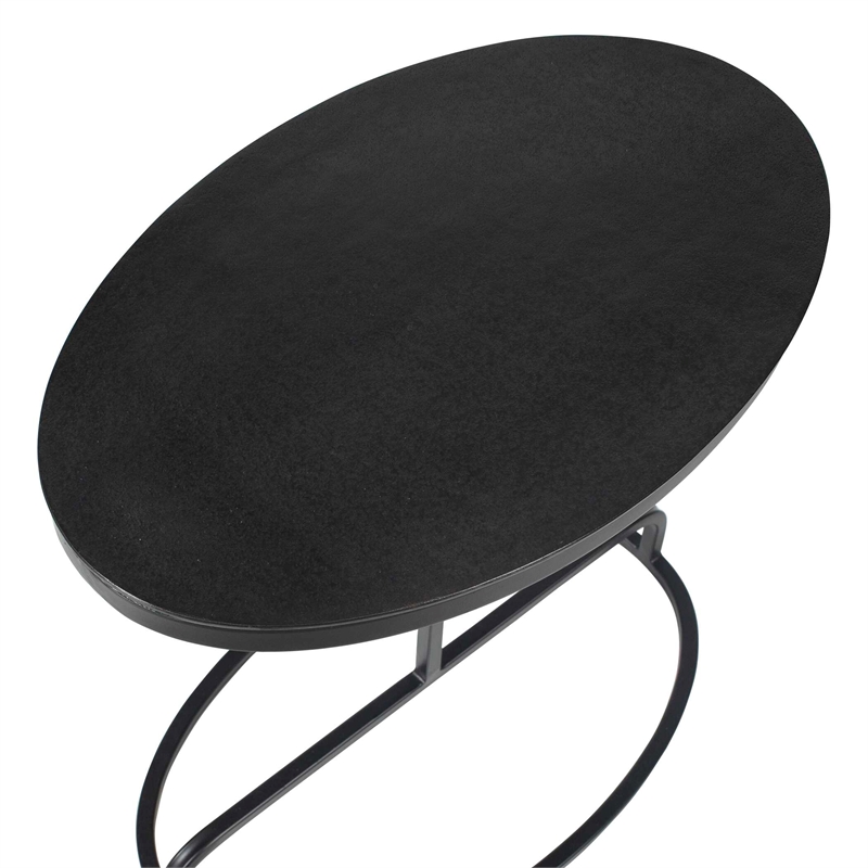 Uttermost Aluminum and Iron Accent Table in Black