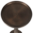 Uttermost Aluminum Round Accent Table in Bronze