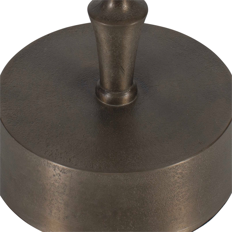 Uttermost Aluminum Round Accent Table in Bronze