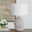 Uttermost Ceramic Farmhouse Table Lamp in Gray