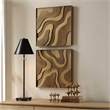 Uttermost Golden Terrain Wooden Wall Decor in Brown (Set of 2)