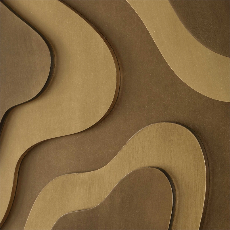 Uttermost Golden Terrain Wooden Wall Decor in Brown (Set of 2)