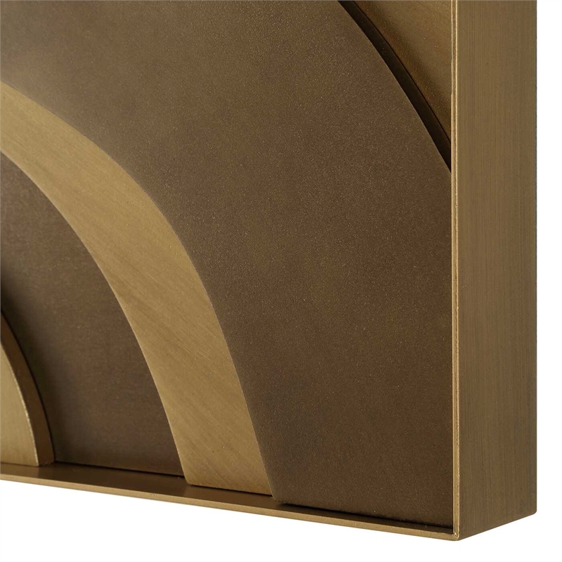 Uttermost Golden Terrain Wooden Wall Decor in Brown (Set of 2)