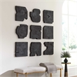 Uttermost Bahati Wood Wall Decor in Black (Set of 9)