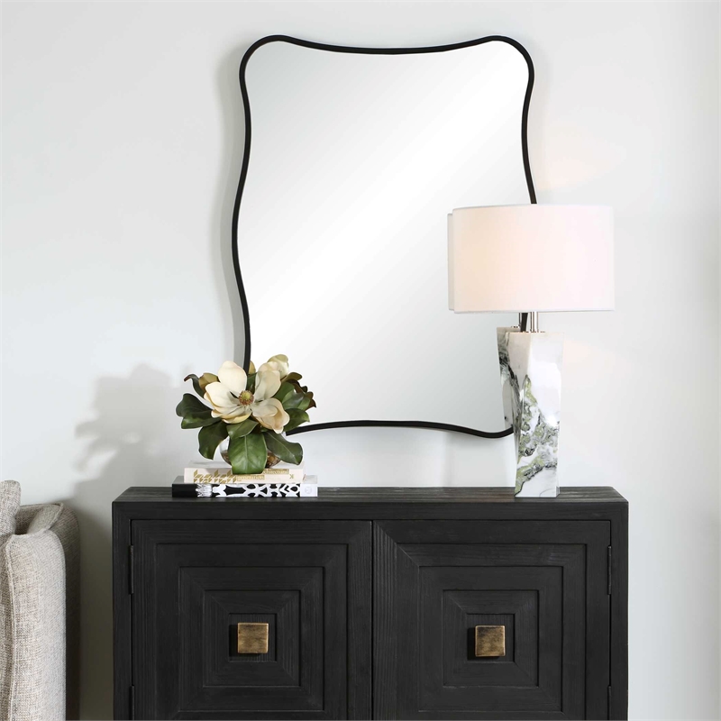 Uttermost Pavia Vanity Mirror in Black