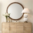 Uttermost Cleveland Round Burl Wood Mirror in Brown