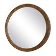 Uttermost Cleveland Round Burl Wood Mirror in Brown