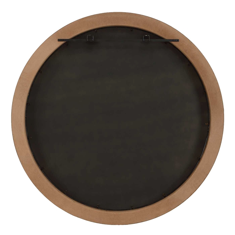 Uttermost Cleveland Round Burl Wood Mirror in Brown