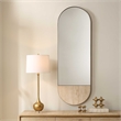 Uttermost Russo Travertine Tall Oval Mirror in Bronze