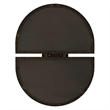 Uttermost Encase Modern Oval Mirror in White with Gold Accent