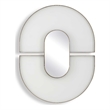 Uttermost Encase Modern Oval Mirror in White with Gold Accent