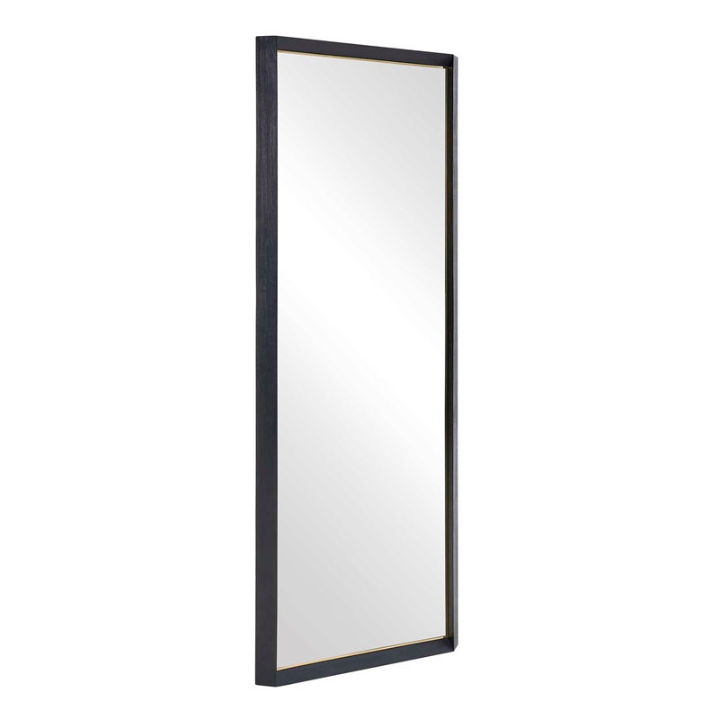 Uttermost Stenton Tall Wooden Mirror in Black