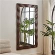 Uttermost Wrinkle Wavy Wood Mirror in Brown