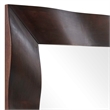 Uttermost Wrinkle Wavy Wood Mirror in Brown