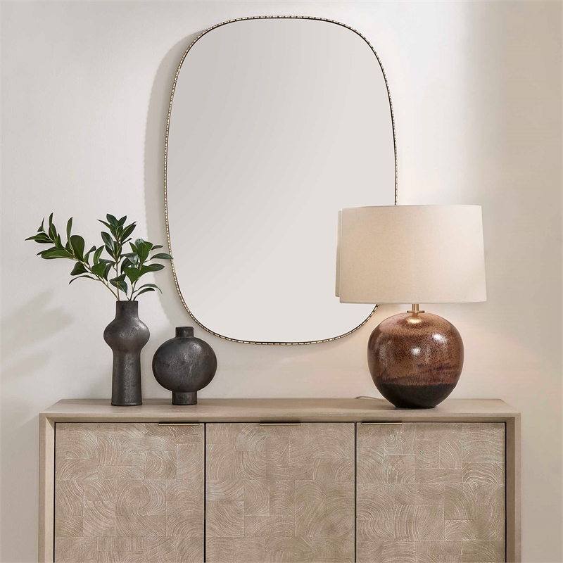 Uttermost Nidia Antique Mirror in Gold