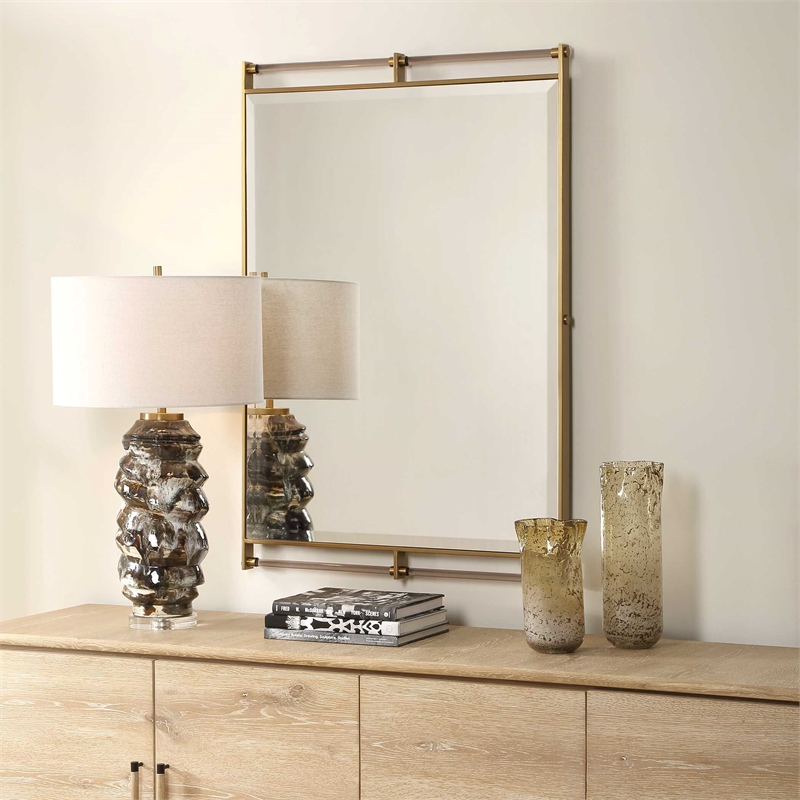 Uttermost Ripoll Antique Mirror in Brass