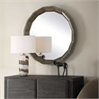 Uttermost Neve Round Mirror in Bronze