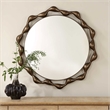 Uttermost Remolino Round Mirror in Bronze