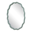 Uttermost Isly Wavy Profile Oval Accent Mirror in Robin's Egg Blue Finish