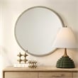 Uttermost Break The Ice Round Mirror in Warm Champagne Iron Frame