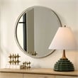 Uttermost Break The Ice Round Mirror in Warm Champagne Iron Frame