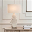 Uttermost Palm Leaf Table Lamp in White