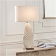 Uttermost Palm Leaf Table Lamp in White
