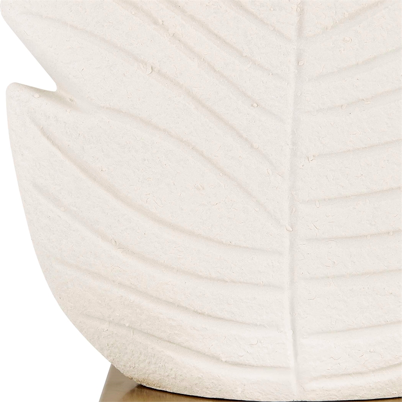 Uttermost Palm Leaf Table Lamp in White