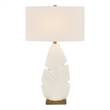 Uttermost Palm Leaf Table Lamp in White