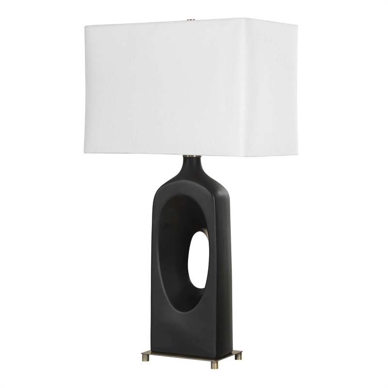 Uttermost Void Matte Table Lamp in Black