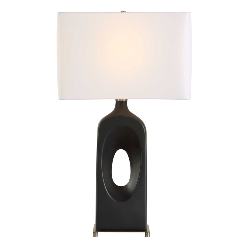 Uttermost Void Matte Table Lamp in Black