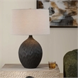 Uttermost Levee Satin Table Lamp in Black