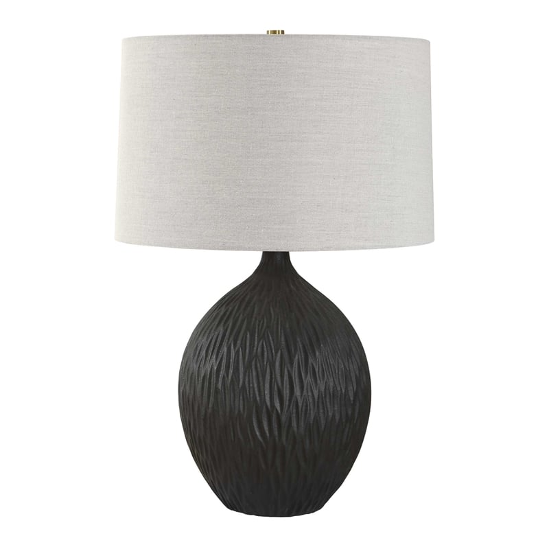 Uttermost Levee Satin Table Lamp in Black