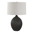 Uttermost Levee Satin Table Lamp in Black