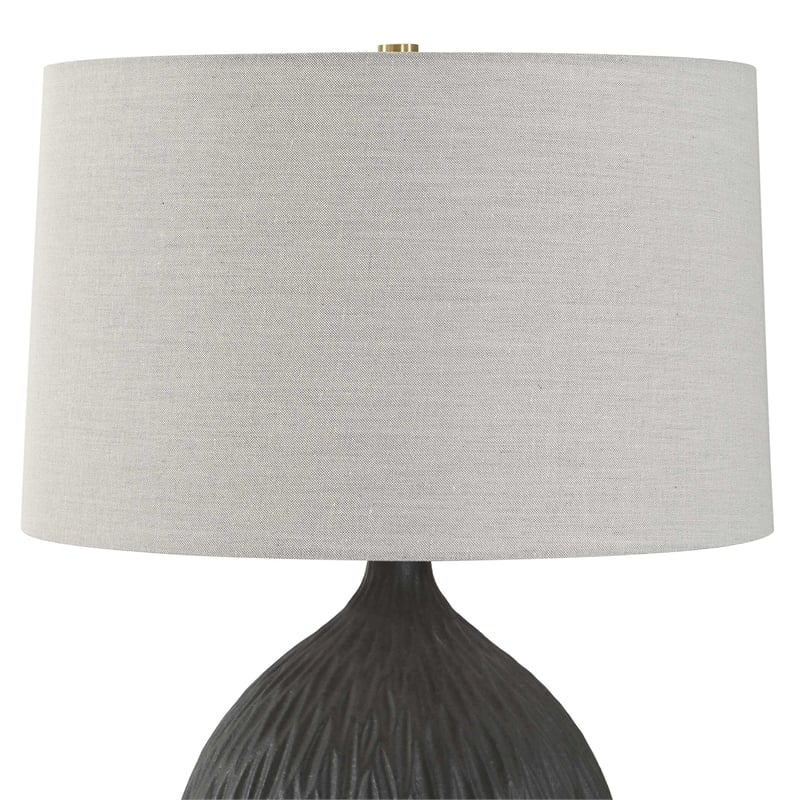 Uttermost Levee Satin Table Lamp in Black