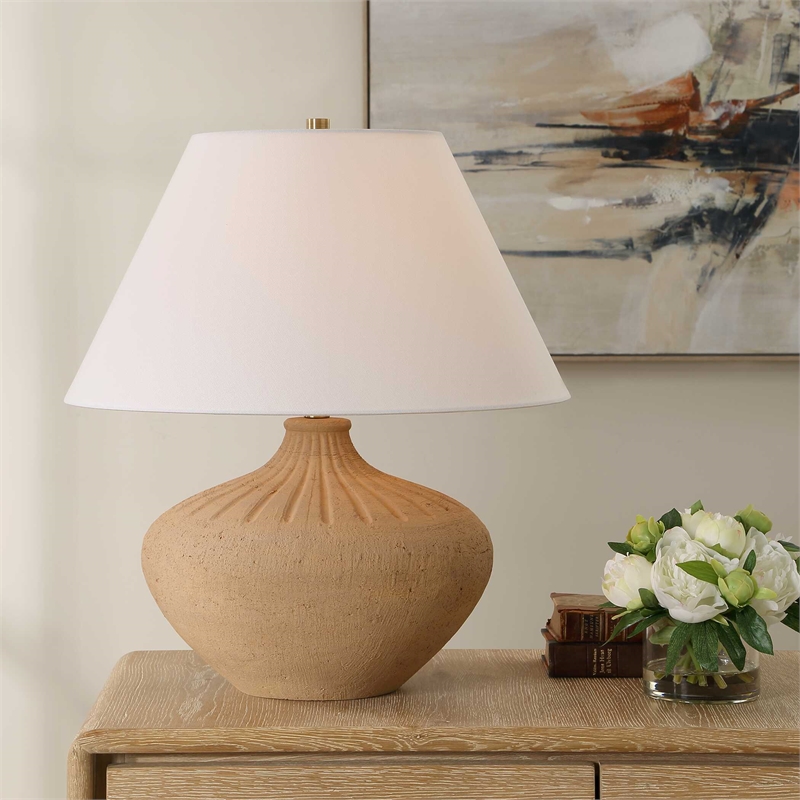 Uttermost Eldon Table Lamp in Terracotta