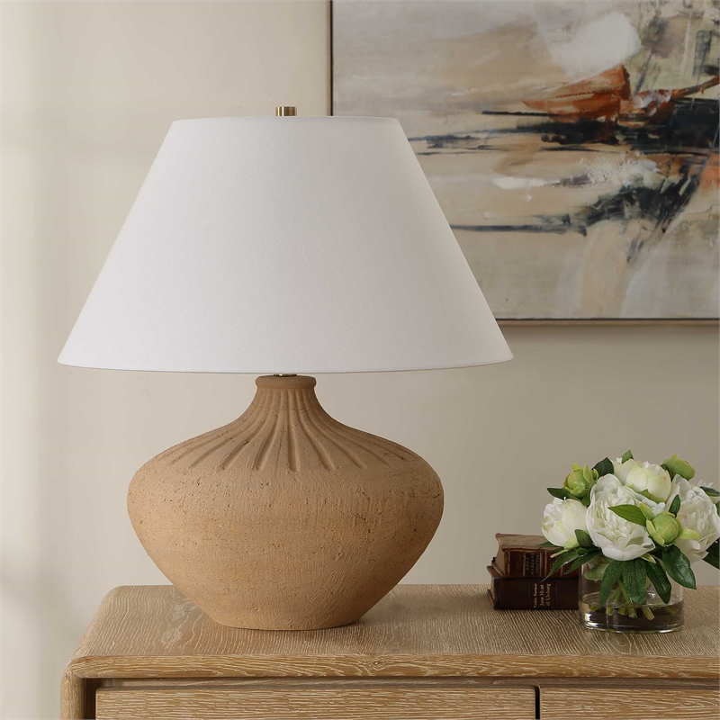 Uttermost Eldon Table Lamp in Terracotta