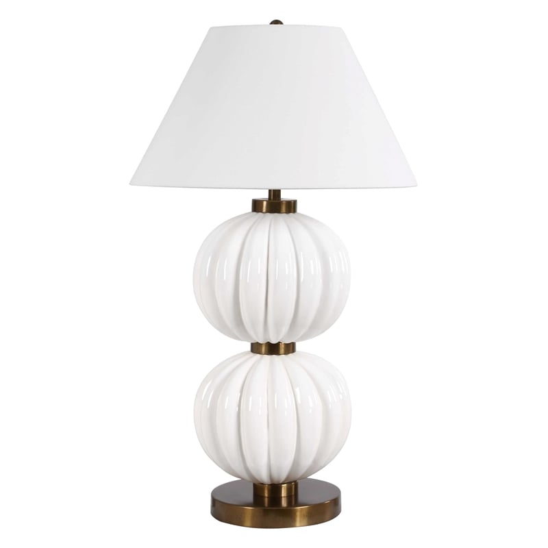 Uttermost Irena Sphere Table Lamp in White