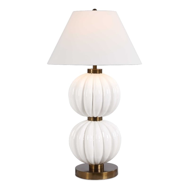 Uttermost Irena Sphere Table Lamp in White